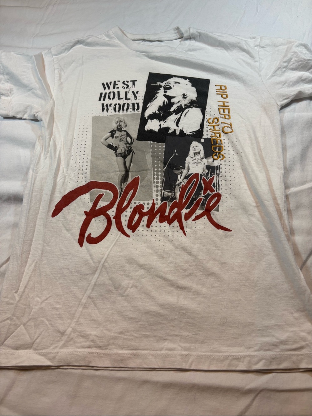 Blondie Graphic Tee - White with Red Script
